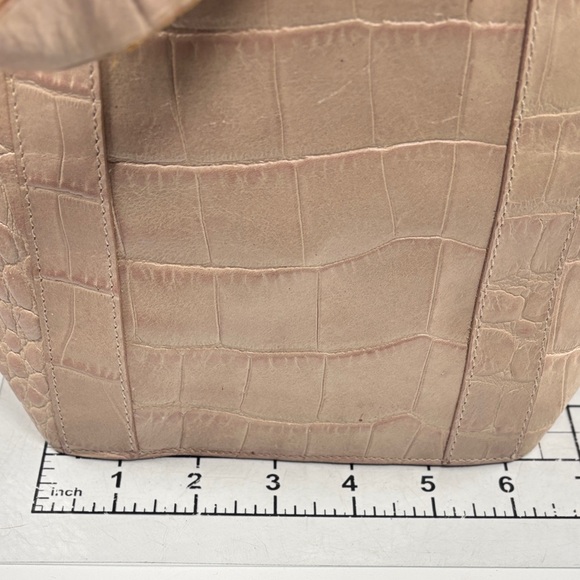 Furla pink Luxurious Beige Crocodile-Embossed Tote Bag - Picture 10 of 10